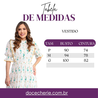 VESTIDO BORDADO DE ALGODÃO